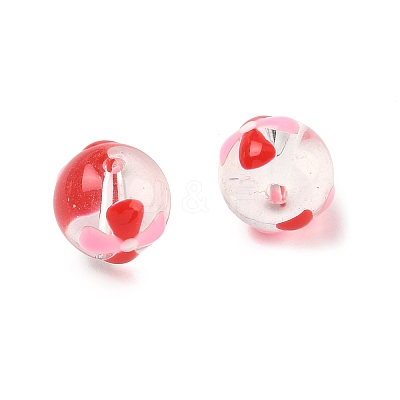 Transparent Glass Enamel Beads GLAA-P078-01A-011-1