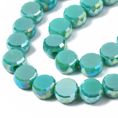 Electroplate Glass Beads Strands EGLA-Q125-002-A02-1