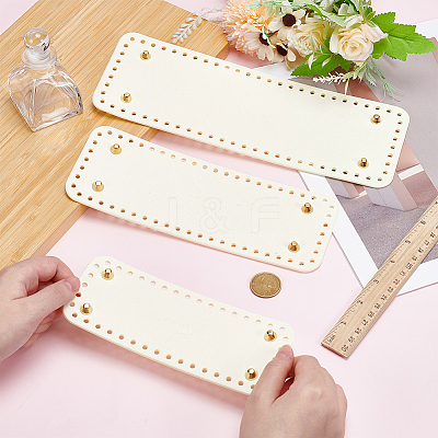 3Pcs Imitation Leather Bag Base DIY-WH0816-166B-G-1