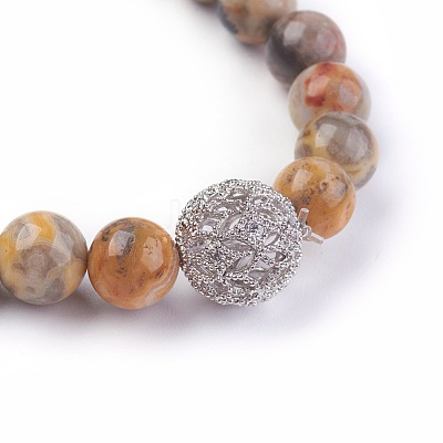 Natural Mixed Stone Stretch Bracelets BJEW-JB03943-1