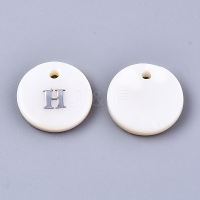Natural Freshwater Shell Pendants X-SHEL-Q018-01A-H-P-1