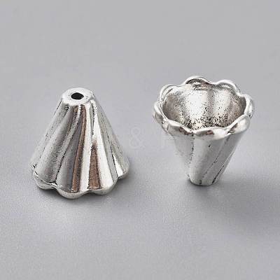 Tibetan Style Bead Cone TIBEB-EA10181YKG-AS-LF-1