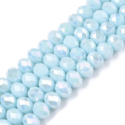 Electroplate Glass Beads Strands LS-EGLA-A044-P8mm-B06-1