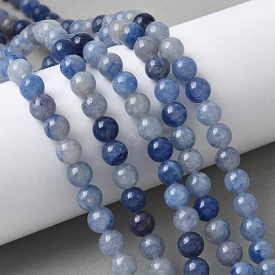 Natural Blue Aventurine(Dyed & Heated) Beads Strands G-U015-6MM-01-1
