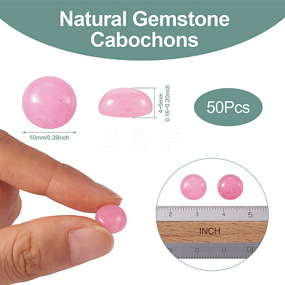 Natural White Jade Cabochons G-R416-10mm-04-1