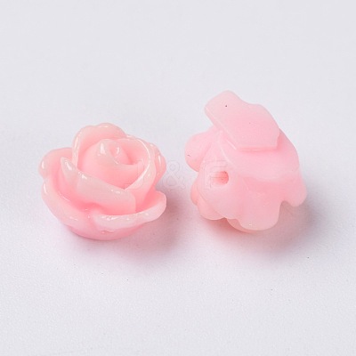 Rose Flower Opaque Resin Beads X-CRES-B1029-A02-1