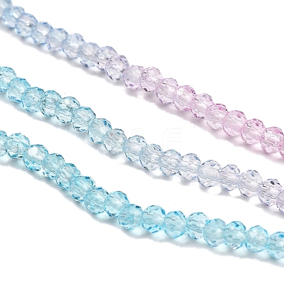 Transparent Painted Glass Beads Strands X1-DGLA-A034-T2mm-A22-1