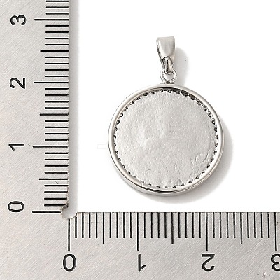 Rack Plating Brass Micro Pave Cubic Zirconia Pendants KK-U027-39P-1