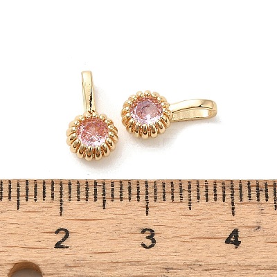 Brass Micro Pave Cubic Zirconia Charms LS-KK-Z040-01D-1