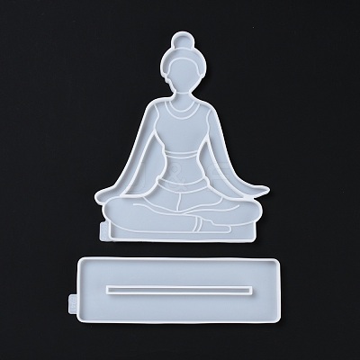 YOGA DIY Silicone Statue Molds DIY-G046-11-1