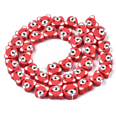 Handmade Polymer Clay Bead Strands CLAY-S096-004-01F-1