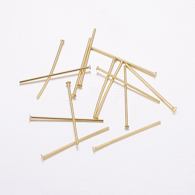 Brass Flat Head Pins KK-E725-02G-1