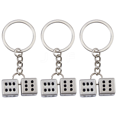 3Pcs Zinc Alloy Keychains KEYC-FH0001-74-1