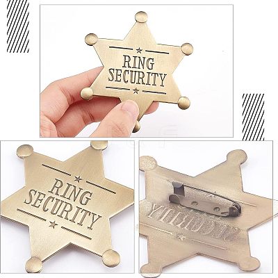 Ring Security Word Badge AJEW-FG0001-94-1