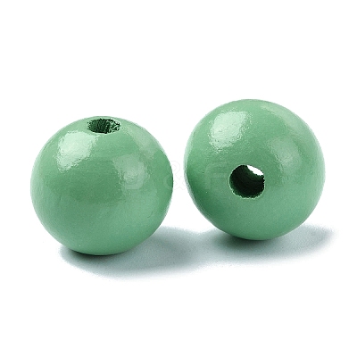 Wood Large Hole European Beads X-WOOD-D027-01H-1