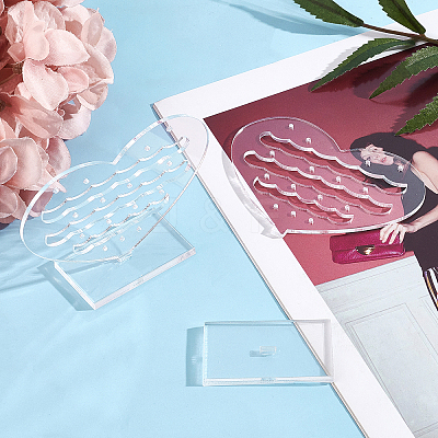 Acrylic Earring Display Frame EDIS-WH0006-10-1