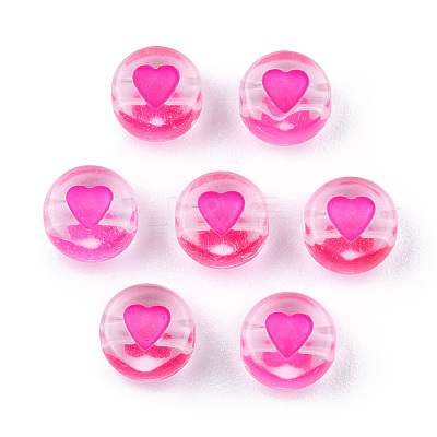 Transparent Acrylic Enamel Beads MACR-N008-60C-1