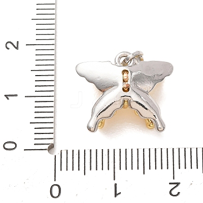 Brass Micro Pave Clear Cubic Zirconia Pendants CU-CBAD515-01GP-1