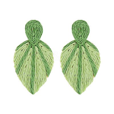 Raffia Stud Dangle Earrings WG204BE-03-1
