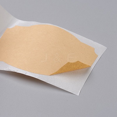 Self-Adhesive Kraft Paper Gift Tag Stickers DIY-G021-08-1