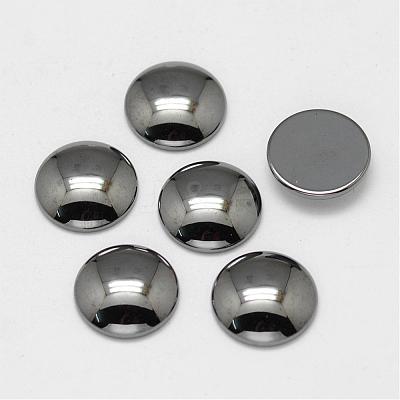 Non-magnetic Synthetic Hematite Cabochons G-P162-05-8mm-1