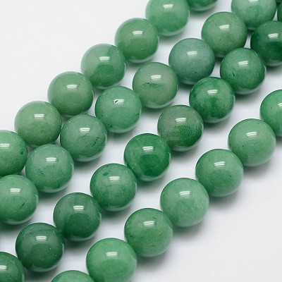 Round Natural Green Aventurine Bead Strands G-L419-58-1