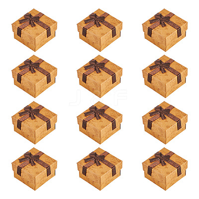 Square Paper Jewelry Ring Gift Boxes with Bowknot CON-TAC0010-80C-1