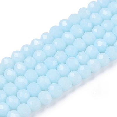 Opaque Solid Color Imitation Jade Glass Beads Strands LS-EGLA-A044-P4mm-D06-1