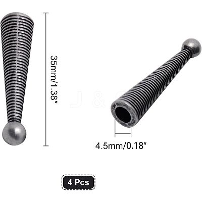 4Pcs Zinc Alloy Cord Ends FIND-CA0003-94-1