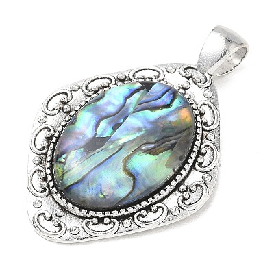 Natural Paua Shell Pendants SH-K001-01C-1