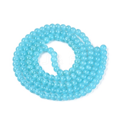 Acrylic Imitation Cat Eye Beads Strands OACR-Q197-01A-06-1