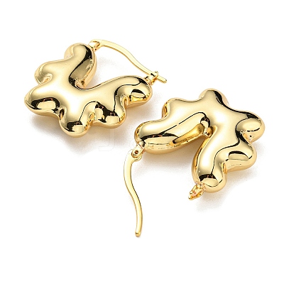 Flower Hoop Earrings EJEW-G355-08G-1