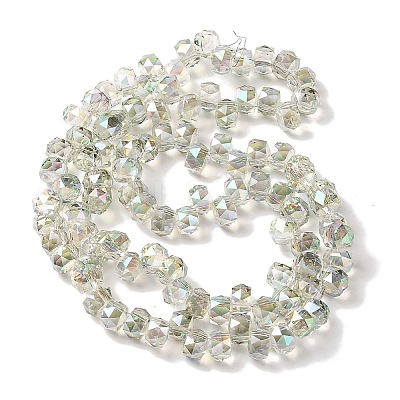Half Rainbow Plated Electroplate Beads Strands EGLA-H104-09A-HR02-1