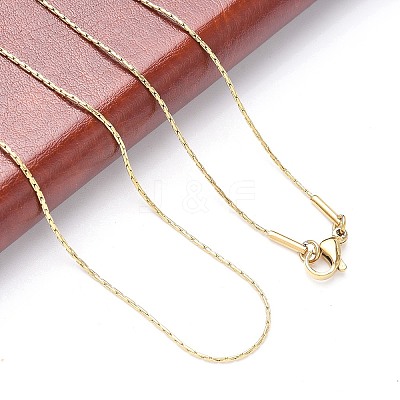 Unique Unisex 304 Stainless Steel Beading Chain Necklaces NJEW-M023-008-1