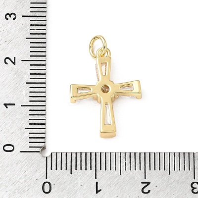 Easter Brass Micro Pave Clear Cubic Zirconia Pendants KK-E799-05E-G-1