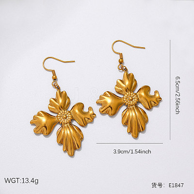 304 Stainless Steel Dangle Earrings for Women WG07B60-01-1