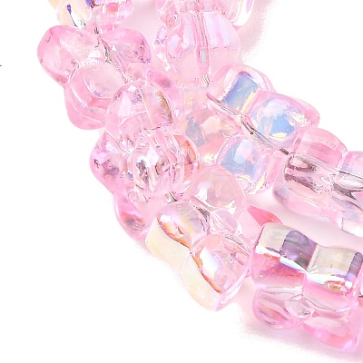 Transparent Glass Beads Strands GL-CBAAE04-02B-1