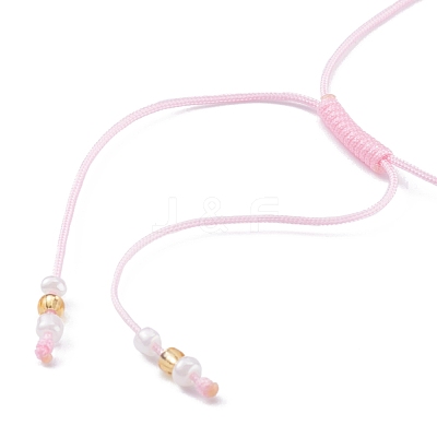 Adjustable Nylon Thread Braided Bead Bracelets BJEW-JB06009-1
