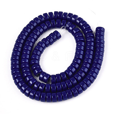 Opaque Solid Color Glass Beads Strands LS-GLAA-N026-3x6mm-09-1