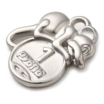 304 Stainless Steel Pendants STAS-M070-08P-1