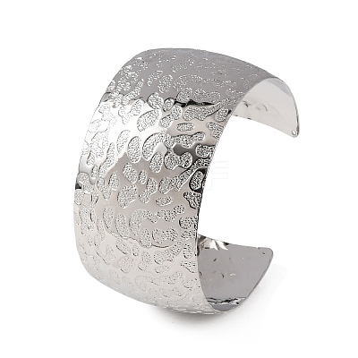 Hammered Brass Cuff Bangles for Women BJEW-A163-04A-P-1