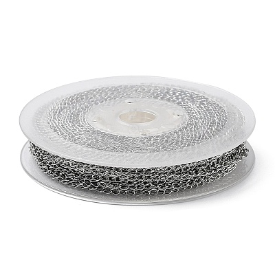 Tarnish Resistant 304 Stainless Steel Cable Chains CHS-F003-09P-D-1