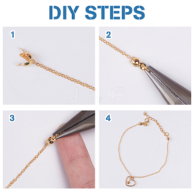 400Pcs Brass Bead Tips KK-BBC0001-18-1