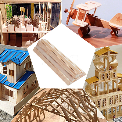 24Pcs 4 Styles Triangle Wood Sticks DIY-OC0012-47B-1