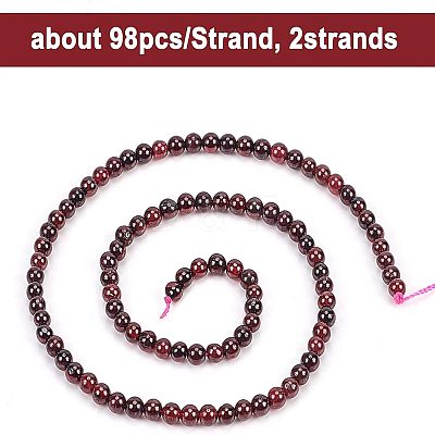 Natural Garnet Beads Strands G-OC0001-25-4mm-1