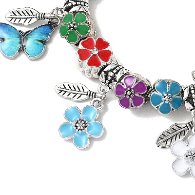 Alloy European Beads Charm Bracelets for Women BJEW-JB13948-1