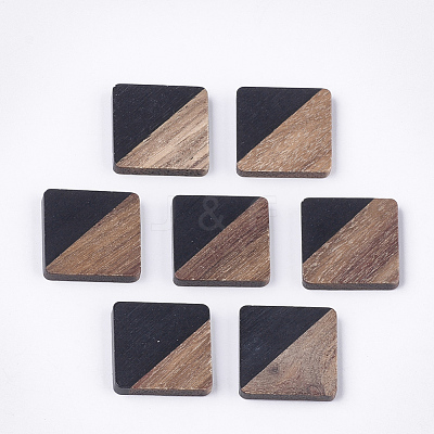 Resin & Walnut Wood Cabochons RESI-S358-90D-1