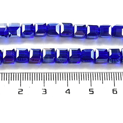 Electroplate Glass Beads Strands EGLA-R030-6x6mm-10-1
