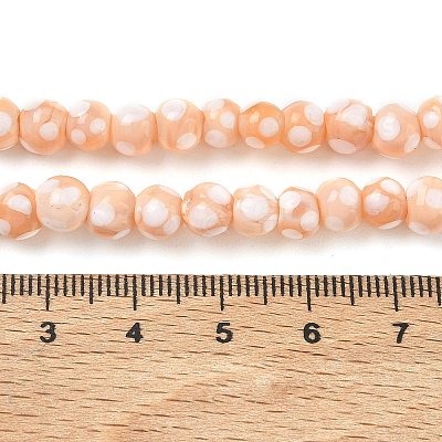 Handmade Lampwork Beads LAMP-D002-6mm-01K-1