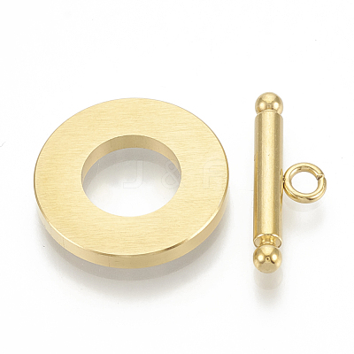 201 Stainless Steel Toggle Clasps X-STAS-T037-06C-G-1